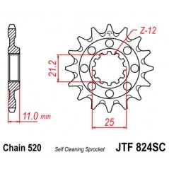 Pinion, attack, transmission front