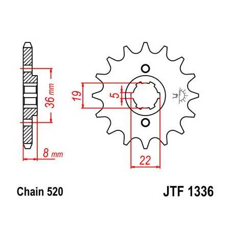 Pinion, attack, transmission front