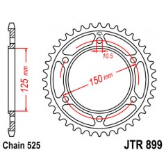 Ring, transmission, rear, steel  JT 899