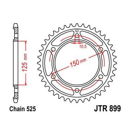 Ring, transmission, rear, steel  JT 899