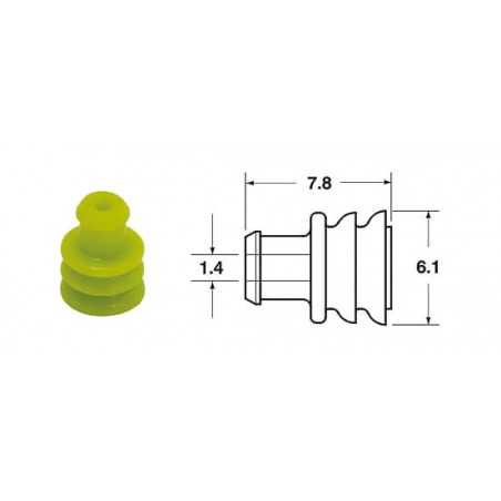 Silicone gasket for connector 1.4 MM 50 U