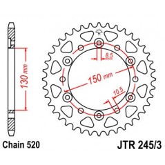 Ring, transmission, rear, steel  JT 245/3