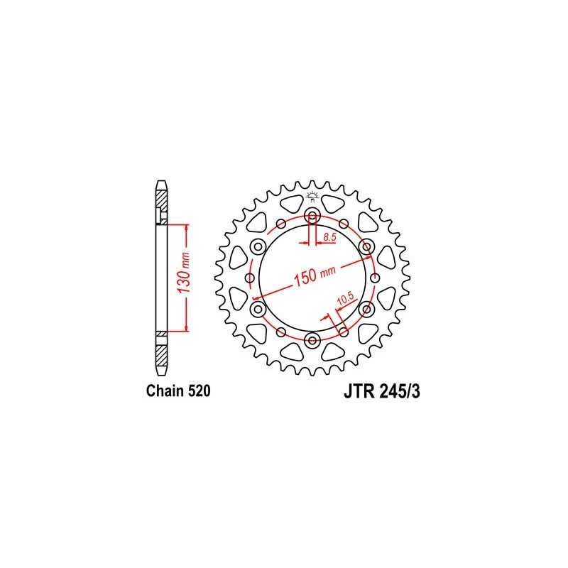 Ring, transmission, rear, steel  JT 245/3