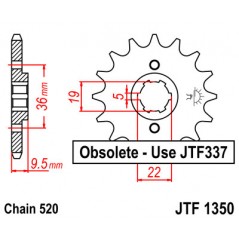 Pinion, attack, transmission front