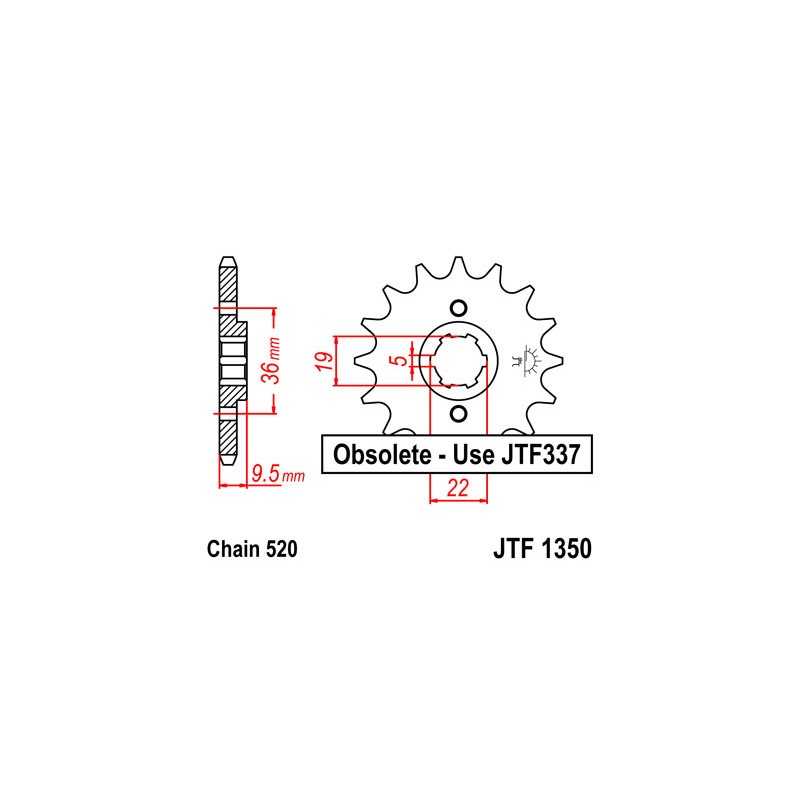 Pinion, attack, transmission front