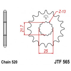 Pinion, attack, transmission front