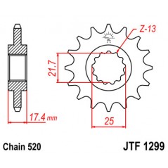 Pinion, attack, transmission front