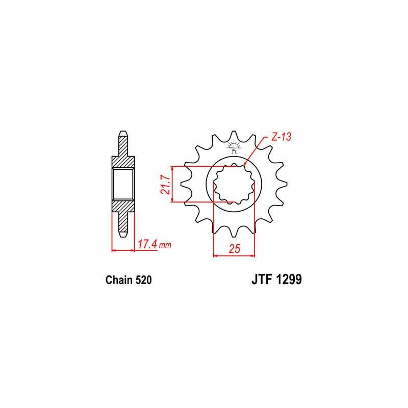Pinion, attack, transmission front