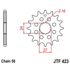 Pinion, attack, transmission front