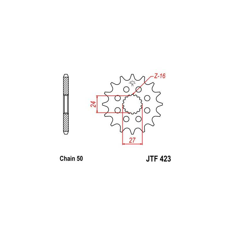 Pinion, attack, transmission front