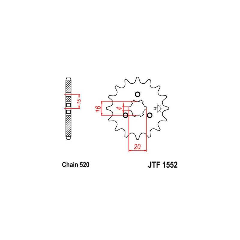 Pinion, attack, transmission front