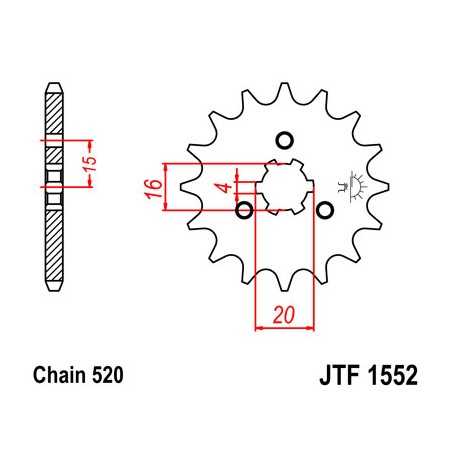 Pinion, attack, transmission front
