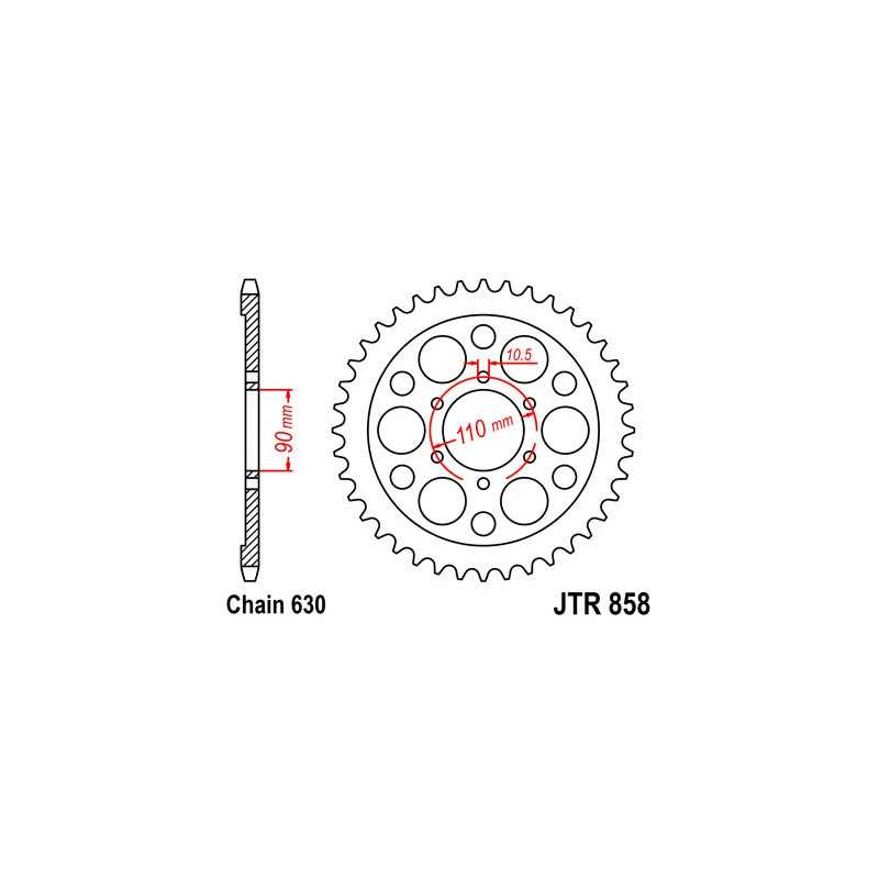 JT SPROCKETS Corona plato transmision trasero R858