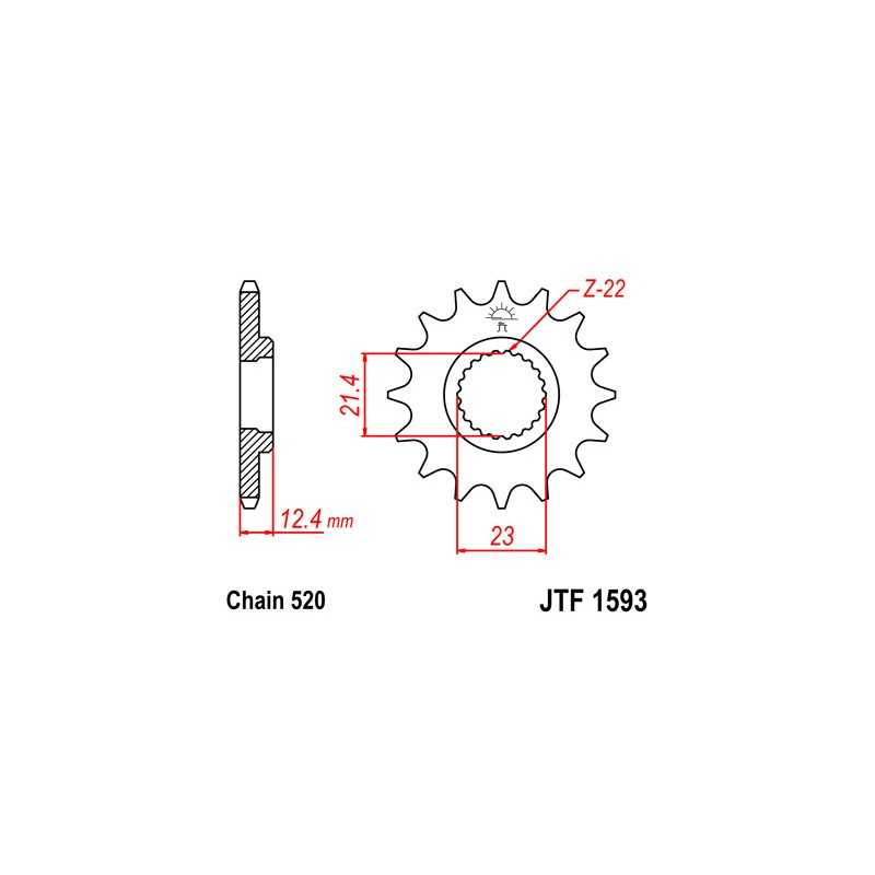 Pinion, attack, transmission front