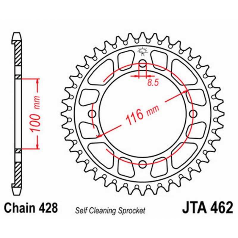 Ring, transmission, rear, aluminum  JT 462