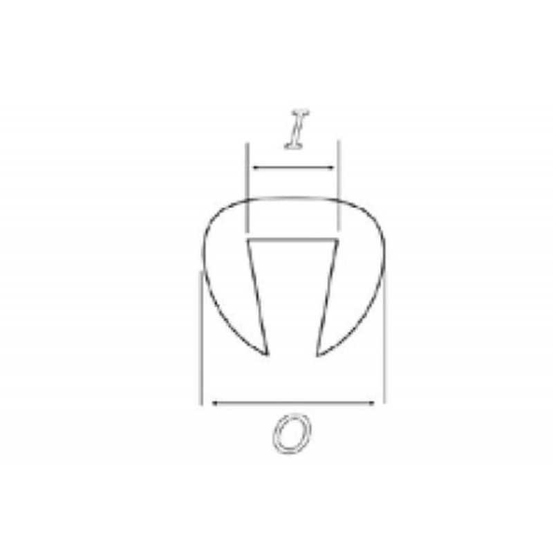 1 METER BAG PLASTIC EDGE TRIM 6,2X2,6MM