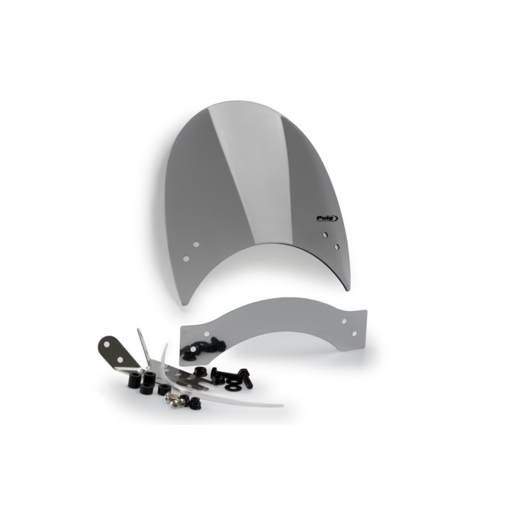 PUIG Motorcycle Windscreen and Handguards - Roadster Model 0131
