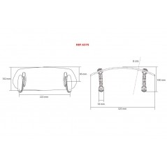 PUIG Multiregulable air deflector visor cupulas with clamp 315X100MM 6375