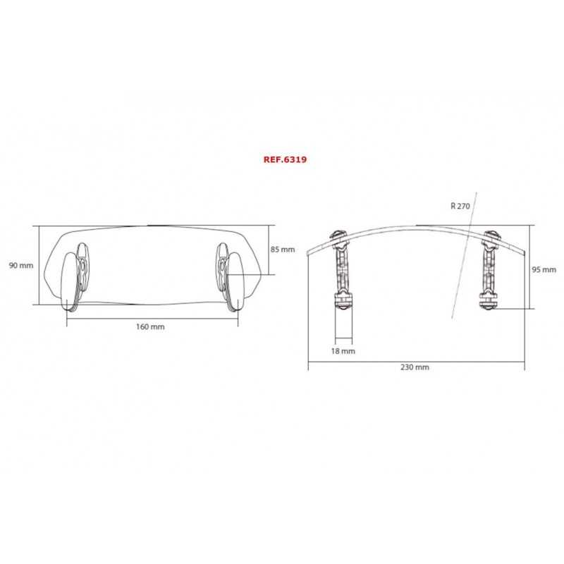 PUIG Visera multiregulable para cúpula touring con pinza - 6319