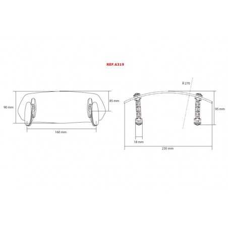PUIG Visera multiregulable para cúpula touring con pinza - 6319