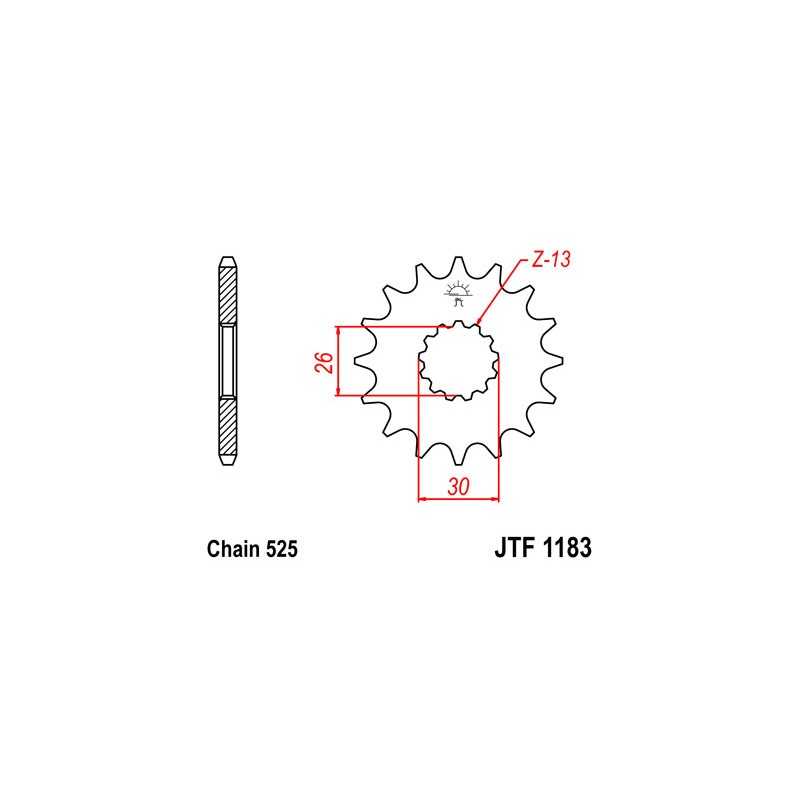 Pinion, attack, transmission front