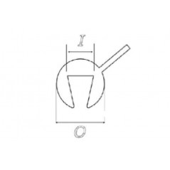 PUIG EDGING PROFILE WITH DOMES FOR MOTORCYCLES 6,2X3,6 WITH PROTRUSIVE PART 4748