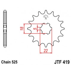 Pinion, attack, transmission front