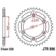 JT SPROCKETS Corona plato transmision trasero R896
