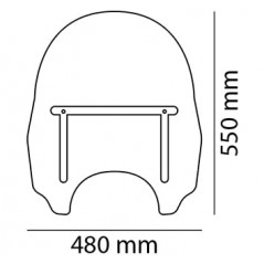 PUIG Carenabris para motocicletas Touring, Cruiser y Harleys - Altura 550mm anchura 48 1984