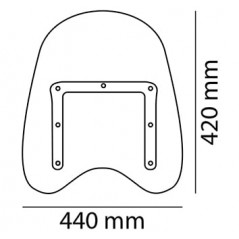 PUIG Cúpula Parabrisas para Chopper con Accesorios Viento y Manos - Modelo Universal de 0854