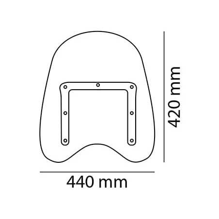 PUIG Windshield dome hand windshield accessory UNIVERSAL MODEL CHOPPER 0854