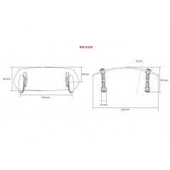 PUIG Multiregulable air deflector visor cupulas with clamp 250X100MM 6320