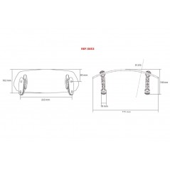 PUIG Multiregulable air deflector visor cupulas fixed with screws 102X325MM 5853