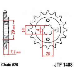 Pinion, attack, transmission front