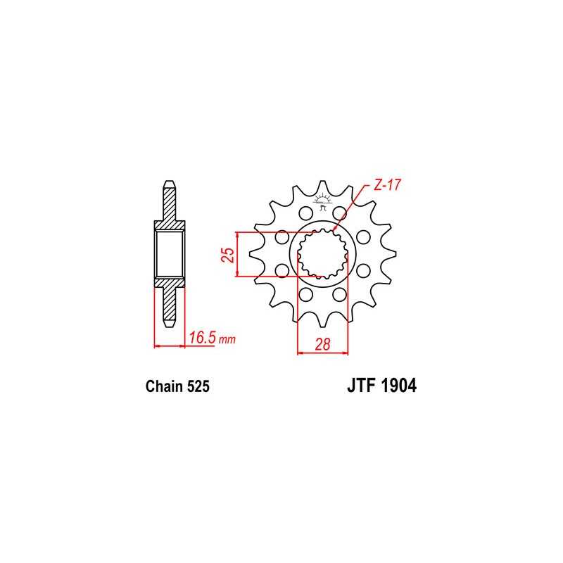 Pinion, attack, transmission front
