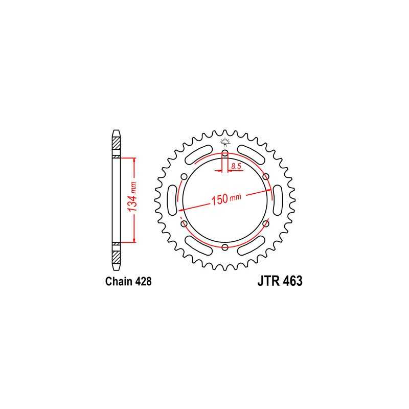 JT SPROCKETS Corona plato transmision trasero R463