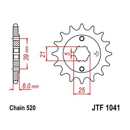 Pinion, attack, transmission front