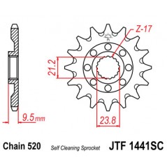 Pinion, attack, transmission front