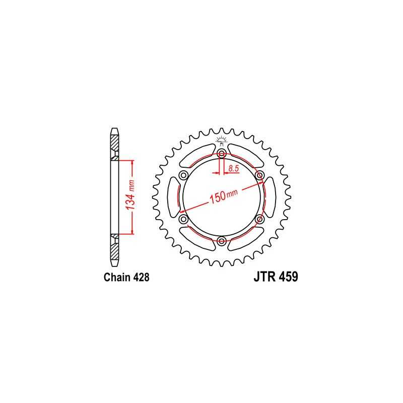 JT SPROCKETS Corona plato transmision trasero R459