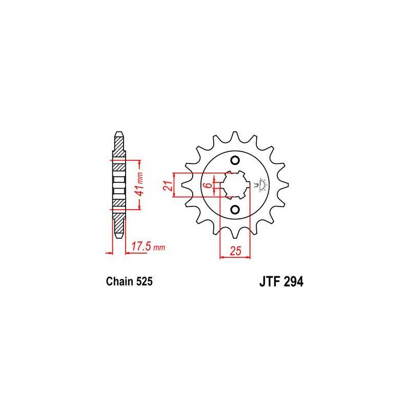 JT SPROCKETS Piñon ataque transmision delantero F294