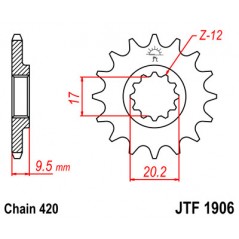 Pinion, attack, transmission front
