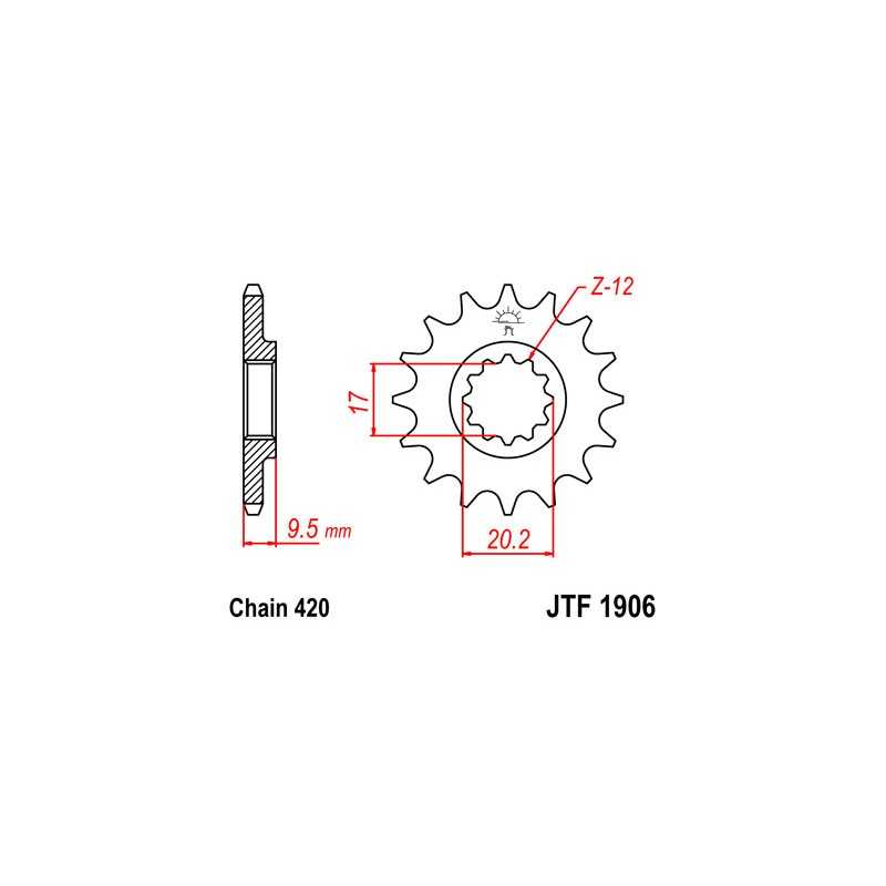 Pinion, attack, transmission front
