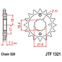 Pinion, attack, transmission front
