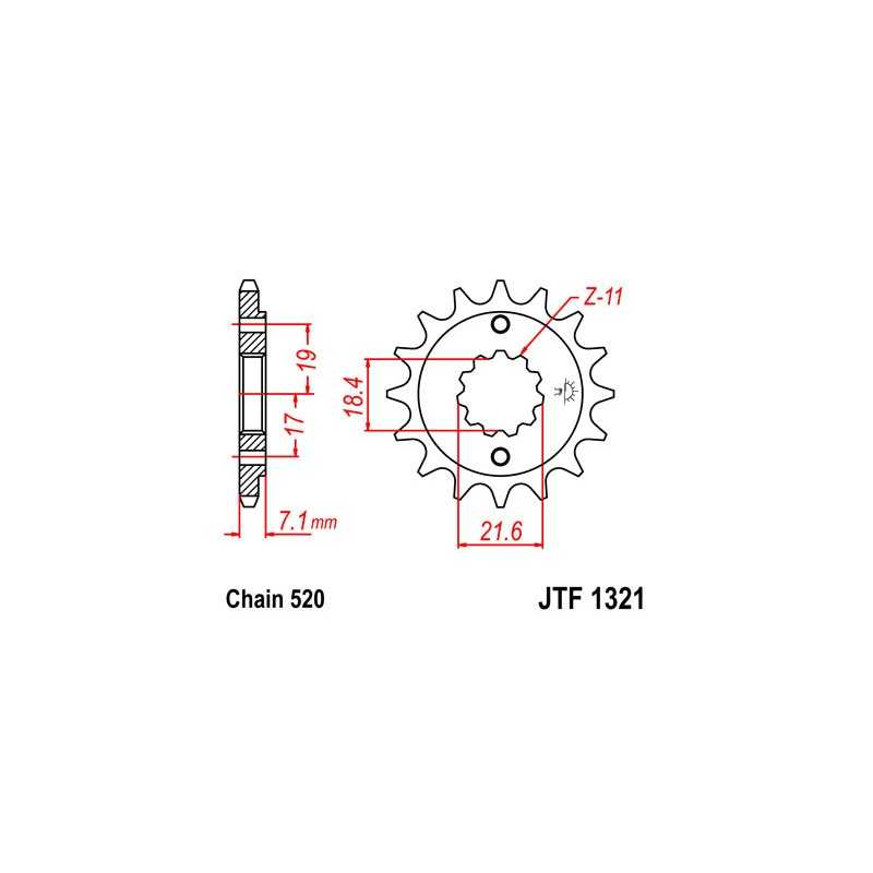 Pinion, attack, transmission front