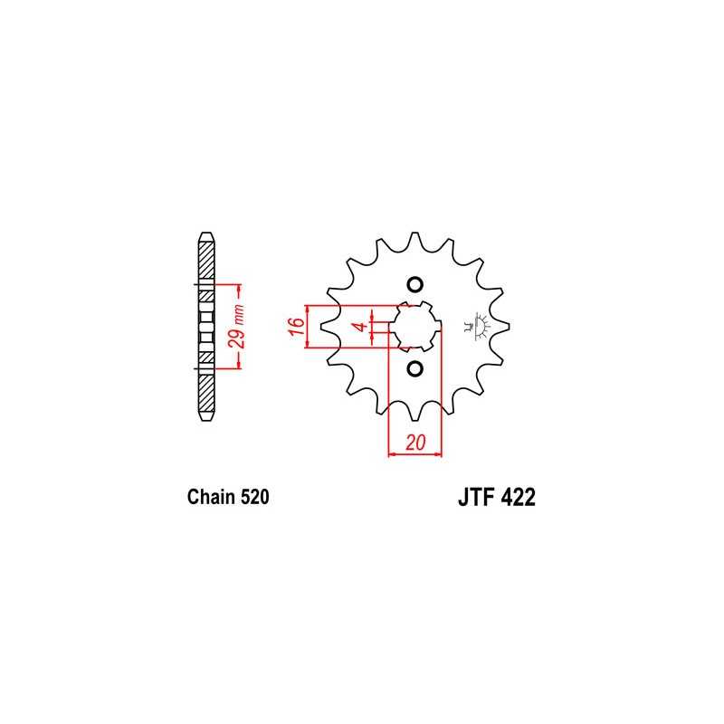 Pinion, attack, transmission front