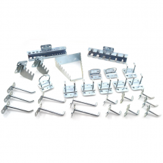 METALWORKS Kit completo de ganchos, soportes y colgadores para panel portaherramientas 35049
