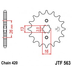 Pinion, attack, transmission front