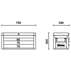 Portable 3-drawer chest