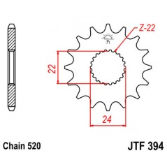 Pinion, attack, transmission front