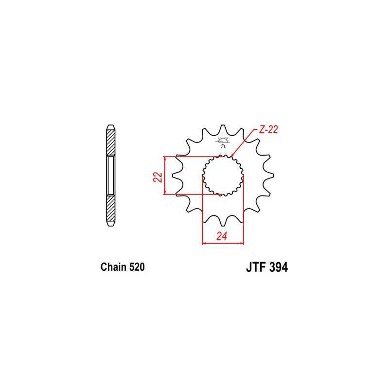 Pinion, attack, transmission front
